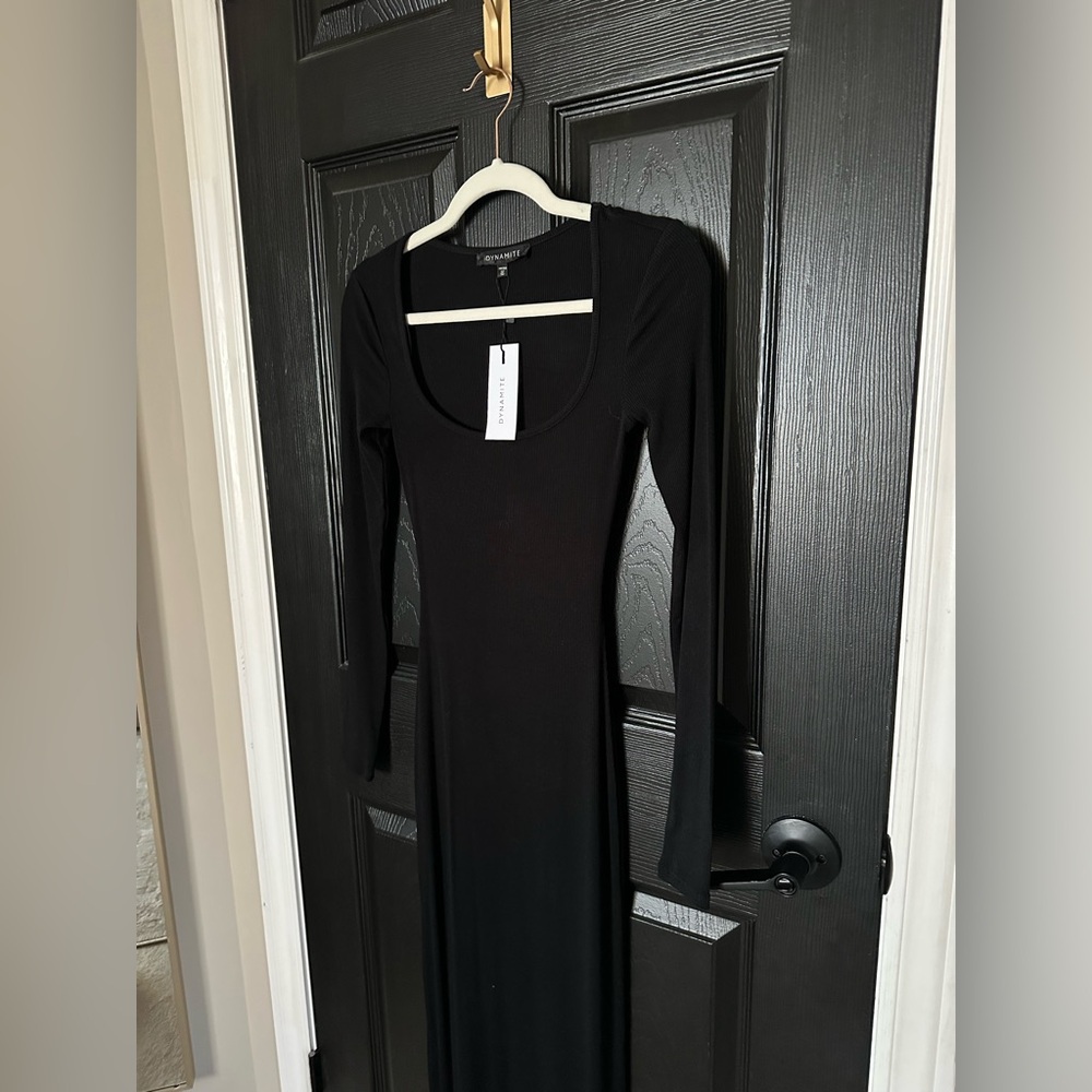 Stretchy Ribbed Maxi Dress - New - Picture 3 of 7